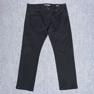 34 Heritage Courage Jeans Men's 34x29 Black Mid Rise Straight Stretch Pants